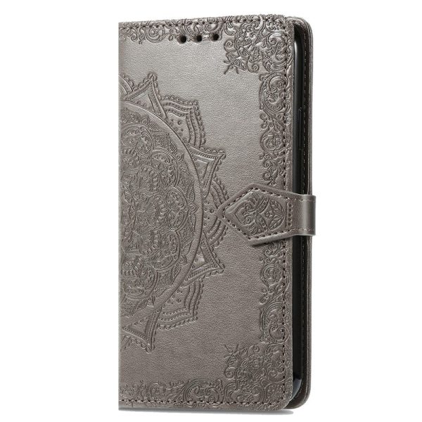 Mandala Xiaomi Redmi 13 leather case - Grey Discount