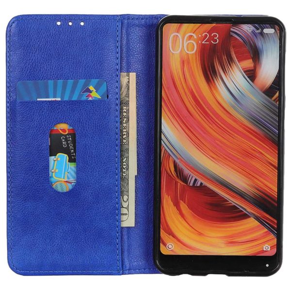 Sony Xperia 5 VI genuine leather case with magnetic closure - Blue on Sale