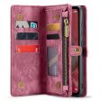 CaseMe zipper-wallet Samsung Galaxy A55 phone case - Red Sale