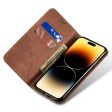 Jeans iPhone 16 flip case - Coffee on Sale