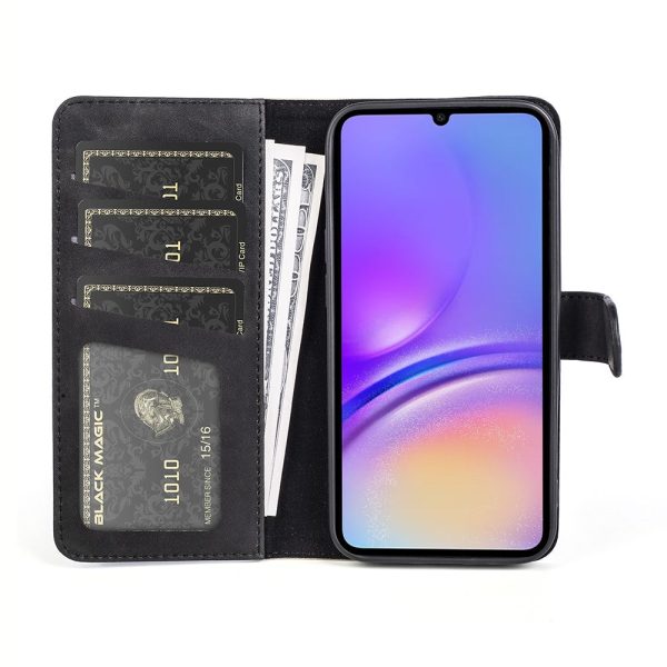 Two-color Samsung Galaxy A06 leather flip case - Black Cheap