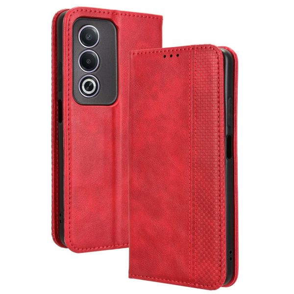 Bofink Vintage Oppo A3 Pro   Oppo K12x   Xiaomi Redmi A3x leather case - Red For Sale