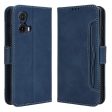 Modern-styled leather wallet case for Motorola Moto G85 - Blue Discount