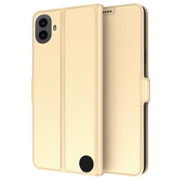 Smooth and thin premium Nothing CMF Phone 1 leather case - Gold Fashion