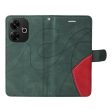 Textured Xiaomi Redmi 13 leather case with strap - Green Hot on Sale