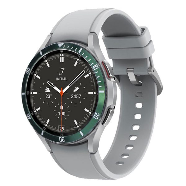 Samsung Galaxy Watch6 Classic 47mm Watch Bezel Ring Zinc Alloy Dial Bezel Adhesive Frame Ring Cover - Green Online now