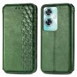 OnePlus Nord N30 SE leather case with a stylish rhombus imprint - Green For Discount