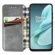 OnePlus Nord N30 SE leather case with a stylish rhombus imprint - Grey Discount