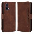 Modern-styled leather wallet case for Motorola Moto G85 - Brown Online