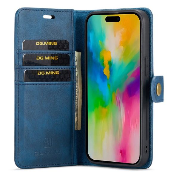 DG.MING iPhone 16 Pro Max 2-in-1 wallet case - Blue Online Hot Sale