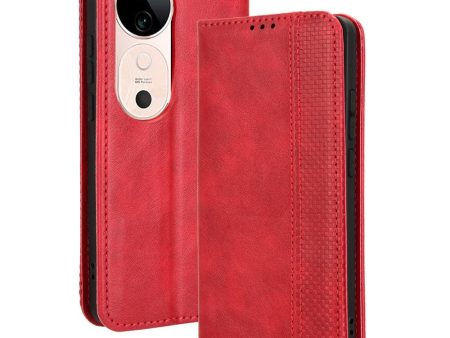 Bofink Vintage vivo S19 leather case - Red Cheap