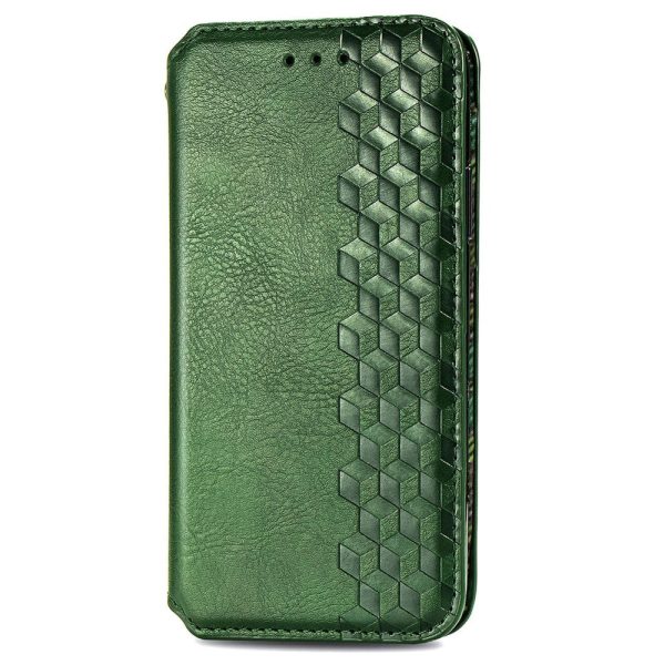 Motorola Moto G24   Motorola Moto G04 leather case with a stylish rhombus imprint - Green For Discount