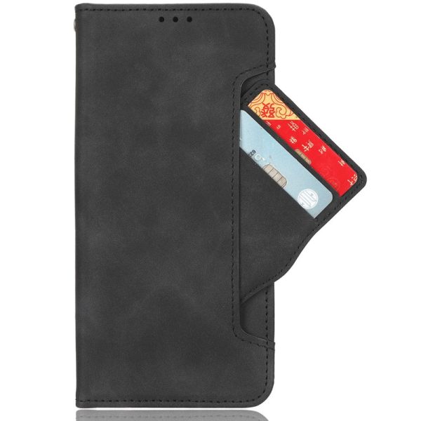 Modern-styled leather wallet case for OnePlus Ace 3 Pro - Black Online Sale