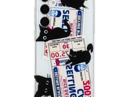 Deco Samsung Galaxy A24 4G phone cover - Black Cat Online now