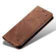 Jeans Motorola Moto G85 flip case - Coffee Online