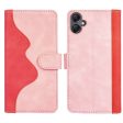 Two-color Samsung Galaxy A06 leather flip case - Pink For Cheap