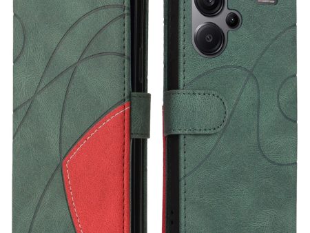 Textured Xiaomi Redmi Note 13 Pro Plus leather case with strap - Green Online Hot Sale