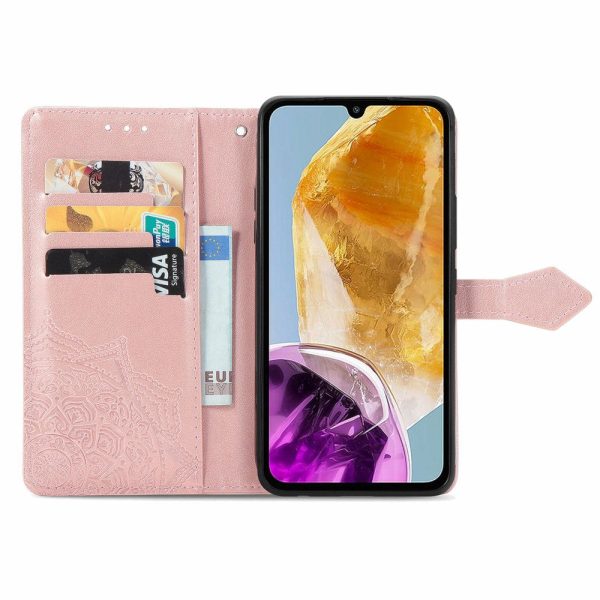 Mandala Samsung Galaxy M15 leather case - Rose Gold Hot on Sale