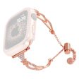 20mm Universal Smart Watch Band Rhinestone Decor Copper Bracelet Replacement Strap - Rose Gold For Cheap