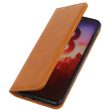 Wallet-style genuine leather Sony Xperia 5 VI flipcase - Brown Fashion