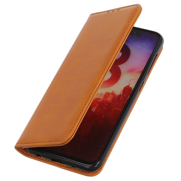 Wallet-style genuine leather Sony Xperia 5 VI flipcase - Brown Fashion