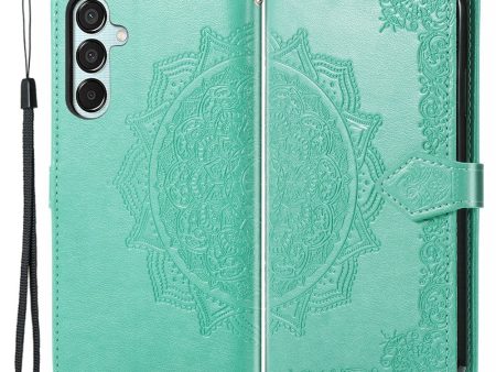 Mandala Samsung Galaxy M15 leather case - Mint Green Fashion