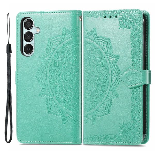 Mandala Samsung Galaxy M15 leather case - Mint Green Fashion