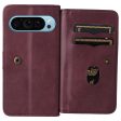 10-slot Google Pixel 9   Google Pixel 9 Pro wallet case - Wine Red Discount