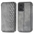 Motorola Moto G24   Motorola Moto G04 leather case with a stylish rhombus imprint - Grey For Discount