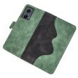 Two-color Motorola Edge (2024) leather flip case - Green Online Hot Sale