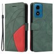 Textured Motorola Moto G04   Motorola Moto G24 leather case with strap - Green Cheap