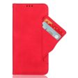 Modern-styled leather wallet case for Samsung Galaxy Z Fold6 - Red Fashion