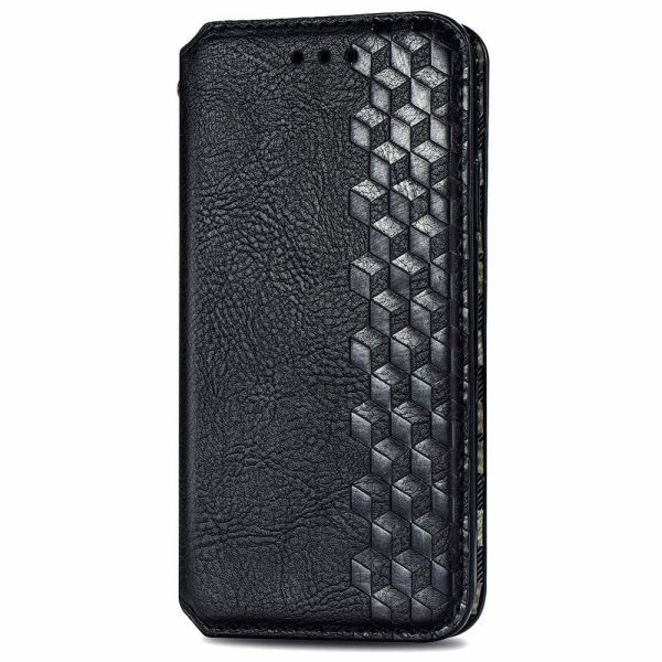 OnePlus 12R   Fitbit Ace 3 leather case with a stylish rhombus imprint - Black Cheap