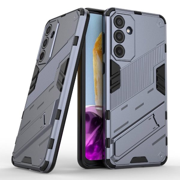 Shockproof Samsung Galaxy M55 hybrid cover with a modern touch - Dark Blue Online