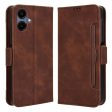 Modern-styled leather wallet case for Samsung Galaxy A06 - Brown Cheap