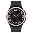 Samsung Galaxy Watch6 Classic 47mm Bezel Ring Zinc Alloy Wave Pattern Bezel Adhesive Frame Cover - Rose Gold For Discount