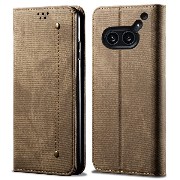 Jeans Nothing Phone (2a) flip case - Khaki on Sale