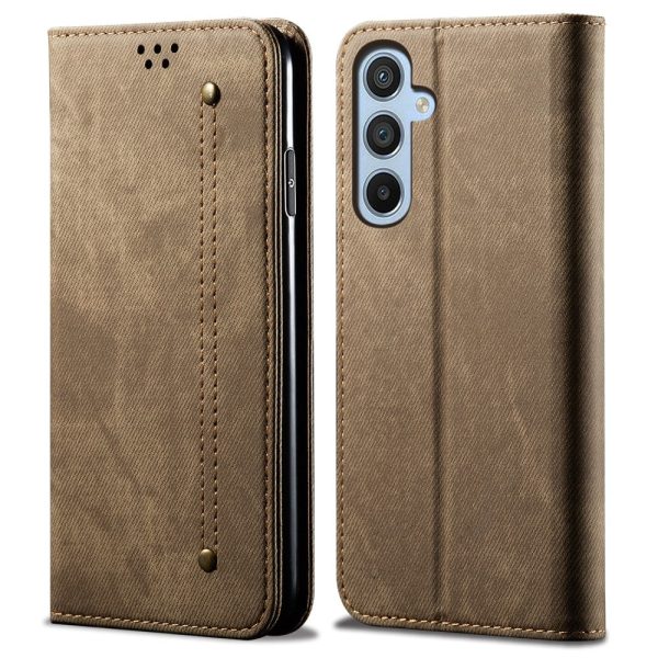 Jeans Samsung Galaxy A16 flip case - Khaki Online now