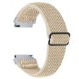 For Verizon Gizmo Watch 1 Wavy Pattern Elastic Wrist Band Woven Nylon Watch Strap - Apricot Online