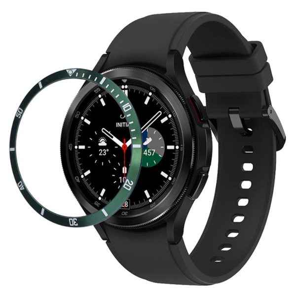 Samsung Galaxy Watch6 Classic 47mm Watch Bezel Ring Zinc Alloy Dial Bezel Adhesive Frame Ring Cover - Green Online now