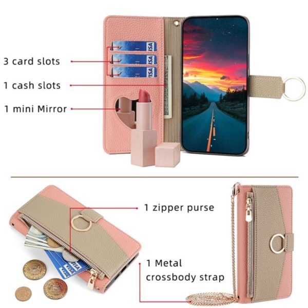 OnePlus Ace 3V vegan leather purse-case - Pink Sale