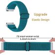 For Verizon Gizmo Watch 1 Wavy Pattern Elastic Wrist Band Woven Nylon Watch Strap - Cyan Hot on Sale