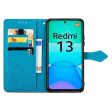 Mandala Xiaomi Redmi 13 leather case - Blue For Sale