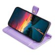 Samsung Galaxy M15 vegan leather wallet zipper case - Purple For Cheap