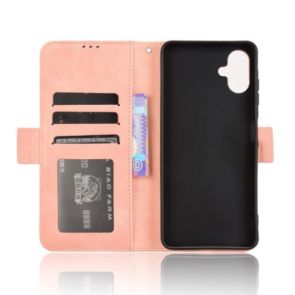 Modern-styled leather wallet case for Samsung Galaxy A06 - Pink Online Sale