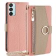 Samsung Galaxy M15 vegan leather purse-case - Pink Online Sale