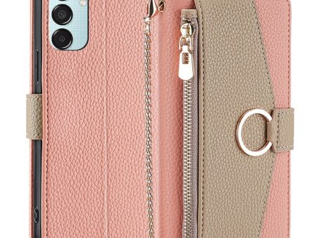 Samsung Galaxy M15 vegan leather purse-case - Pink Online Sale