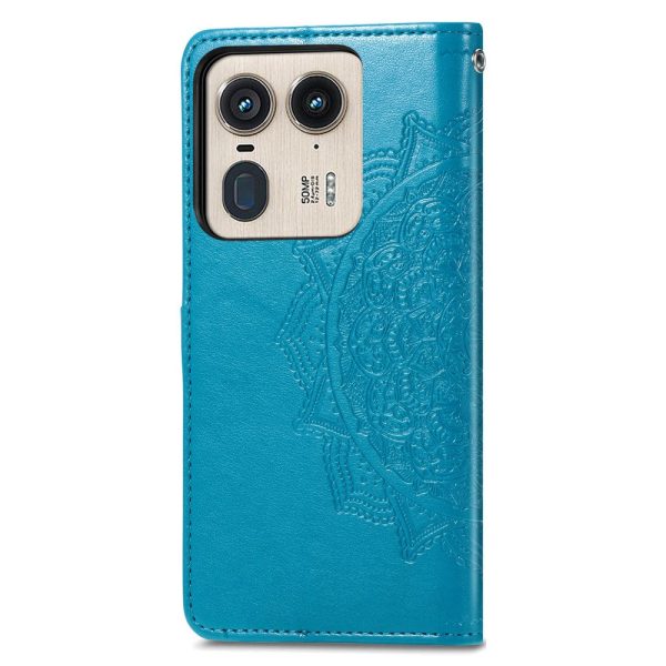 Mandala Motorola Edge 50 Ultra   Motorola Moto X50 Ultra leather case - Blue Supply