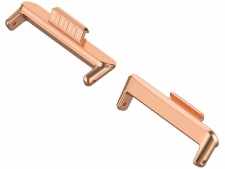 1 Pair Huawei Watch Fit 3 Watch Strap Connector 22mm Wrist Band Metal Connection Adapter - Rose Gold Online Sale