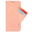 Modern-styled leather wallet case for Motorola Moto G85 - Pink Sale